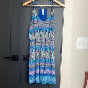 Pink Owl Blue Strappy Dress